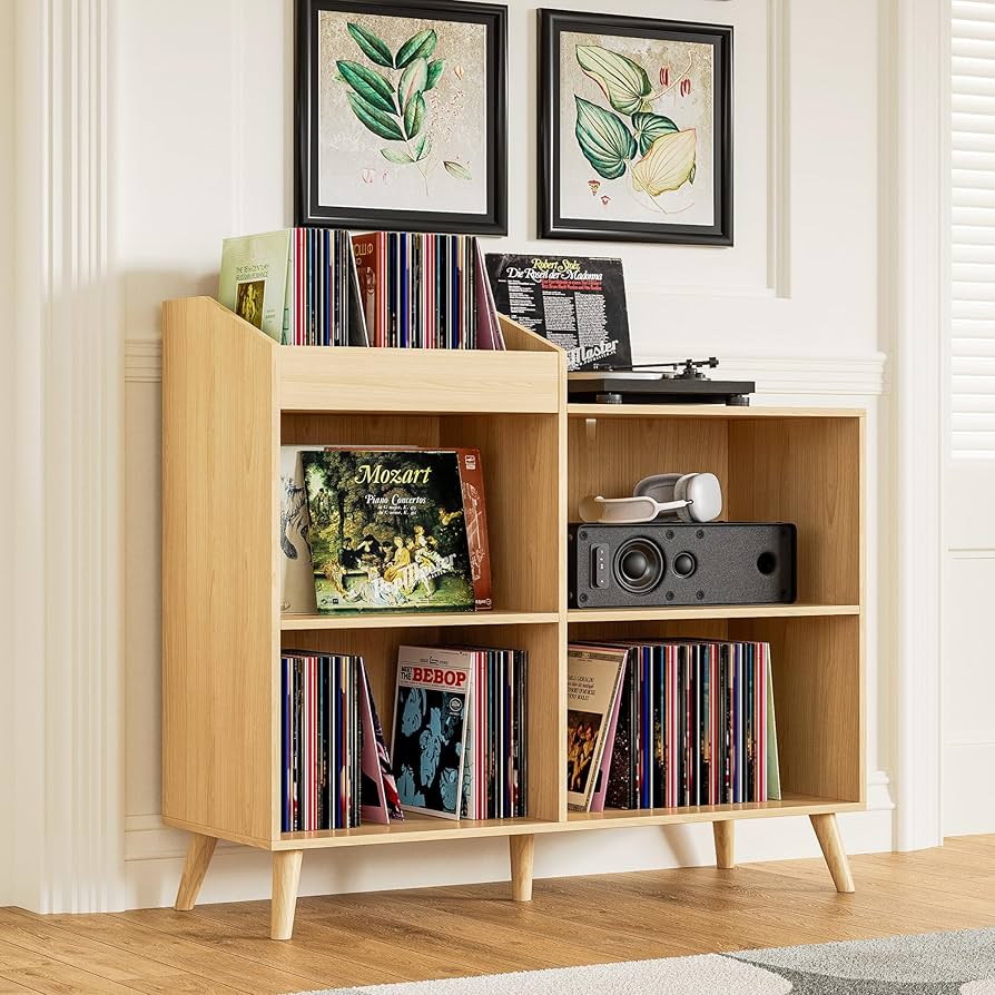 Amazon.com: DIYART Large Record Player Stand with Power